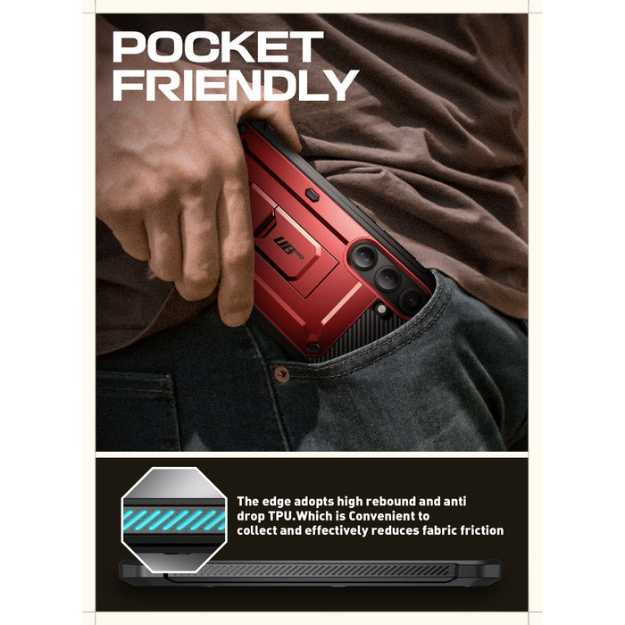 Galaxy S25 Plus Unicorn Beetle PRO Rugged Case-Metallic Red
