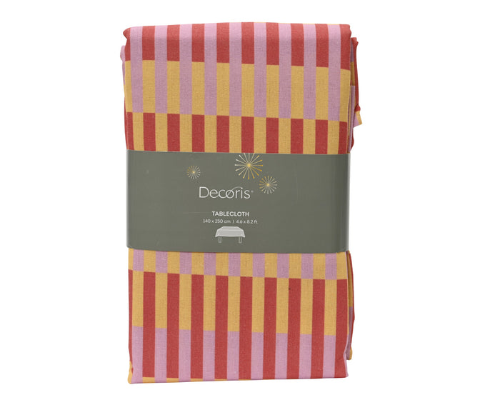 Multi Colour Stripe Tablecloth