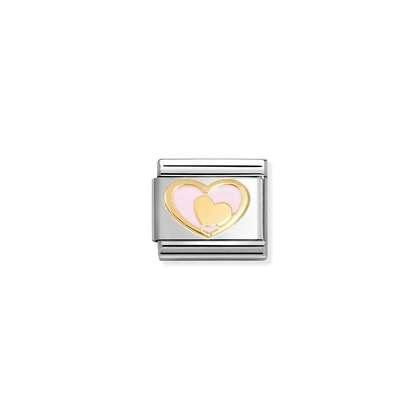 Nomination Classic 18K Gold Heart Charm - Pink