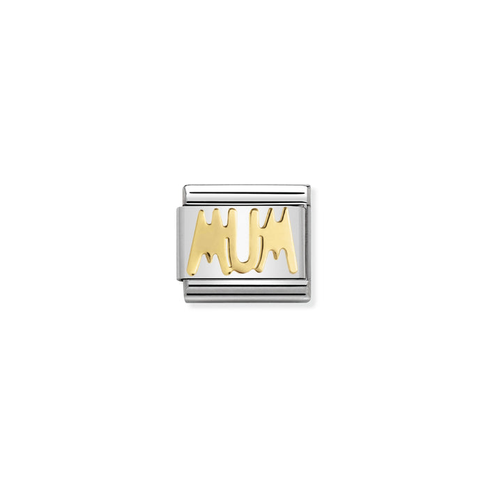Nomination Classic Link Writings 18K Gold Mum