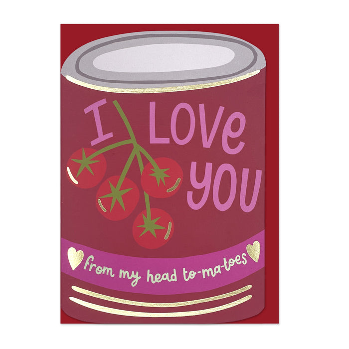 Raspberry Blossom From My Head To-Matoes Greetings Card
