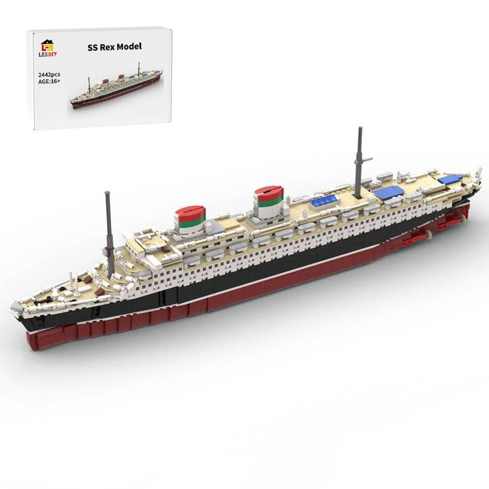 1/400 MOC - 73429 SS Rex Bausteine Schiff Klemmbausteine - LesDiy - Klemmbausteine