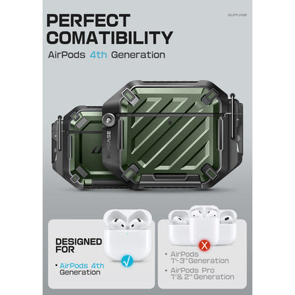 Apple AirPods 4 Unicorn Beetle PRO Rugged Case-Dark Green