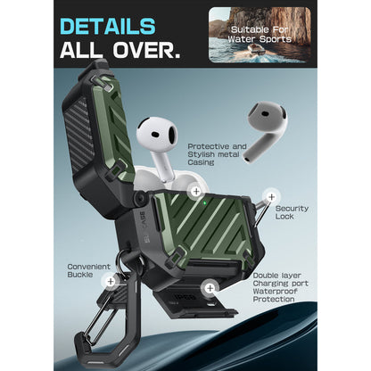 Apple AirPods 4 Unicorn Beetle PRO Rugged Case-Dark Green