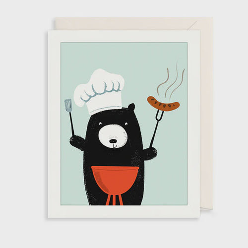 Bear BBQ Greetings Card
