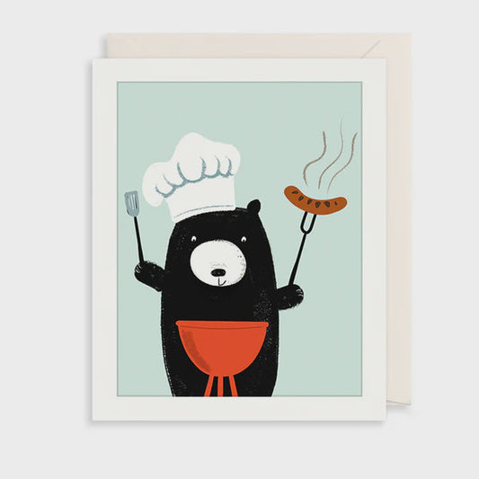 Bear BBQ Greetings Card