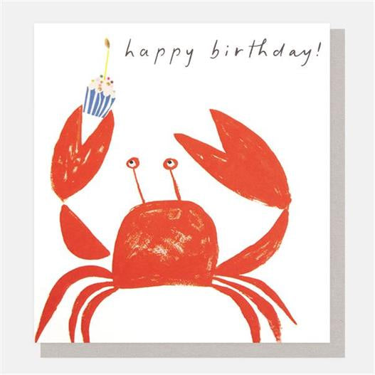 Caroline Gardner Happy Birthday! Crab Greetings Card