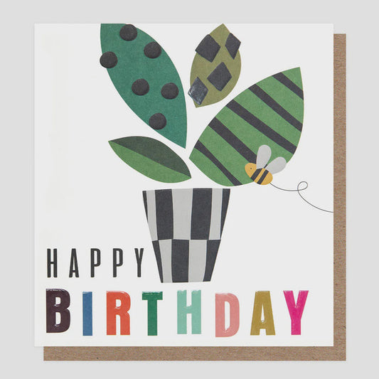 Caroline Gardner Happy Birthday Houseplant Greetings Card