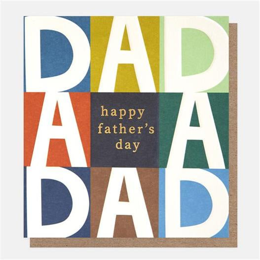 Caroline Gardner Happy Fathers Day Grid Greetings Card