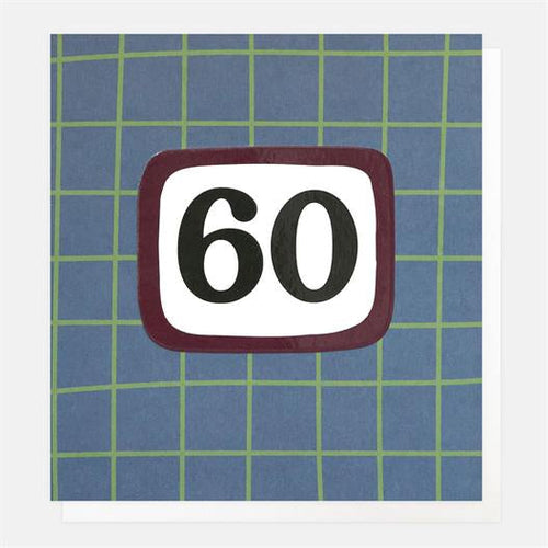 Caroline Gardner Line Grid 60th Greetings Card