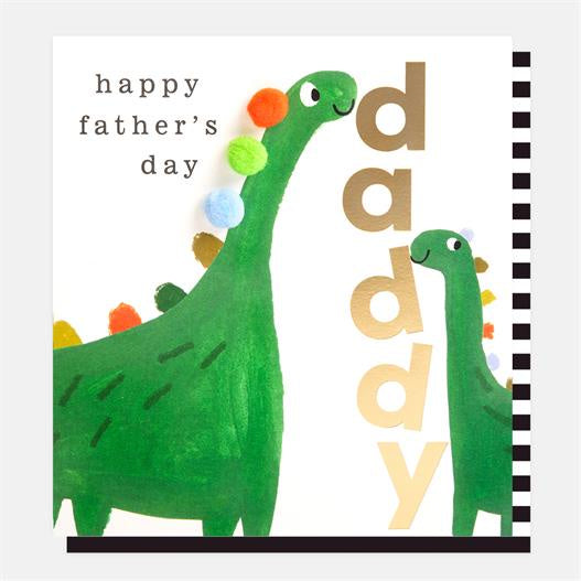 Caroline Gardner Pom Dinosaur Happy Fathers Day Greetings Card