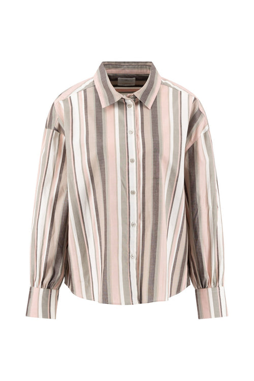 Fynch Hatton 2609 1932 Blouse Multicolour Stripe Dusty Green by Fynch Hatton Shop Fynch Hatton at Dotique