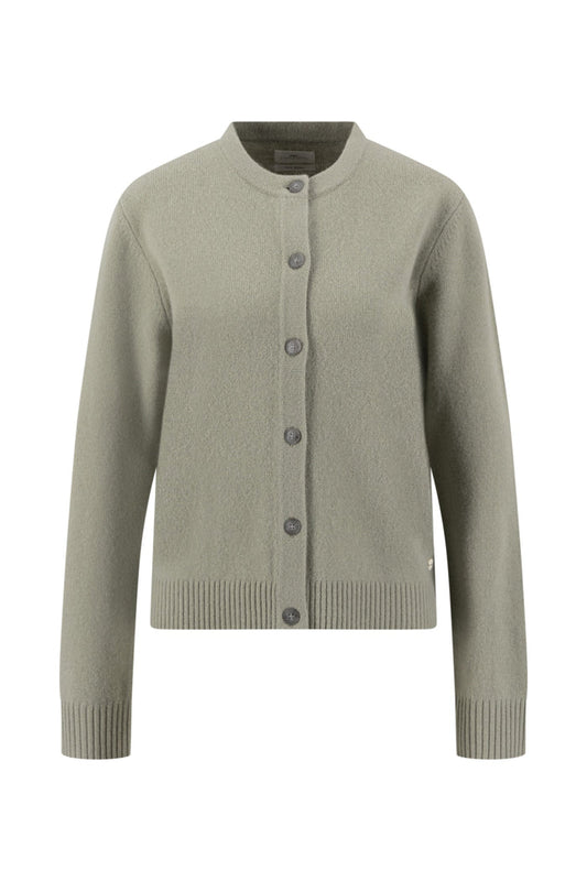 Fynch Hatton 2609 7443 Merino Wool Cardigan Dusty Green by Fynch Hatton Shop Fynch Hatton at Dotique