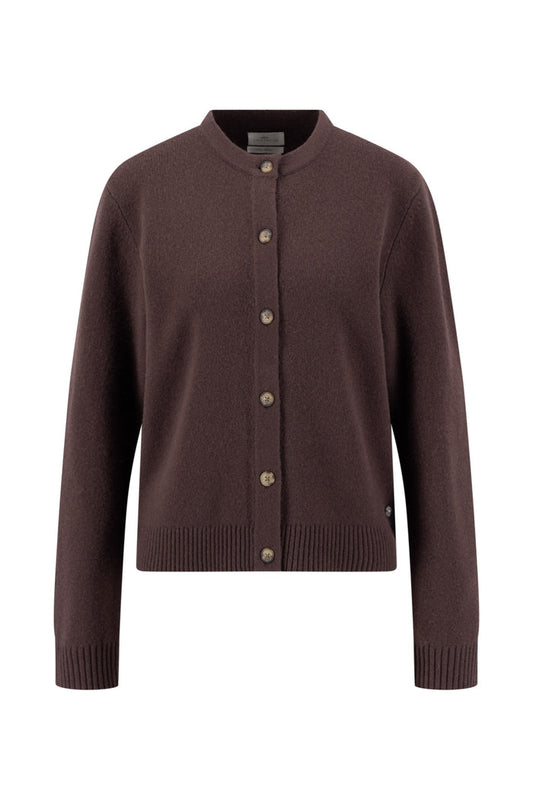Fynch Hatton 2609 7443 Merino Wool Cardigan Espresso by Fynch Hatton Shop Fynch Hatton at Dotique