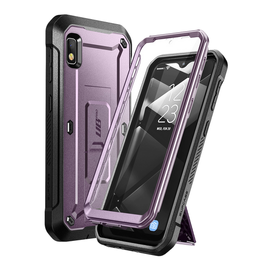 Galaxy A10e Unicorn Beetle Pro Rugged Holster Case-Metallic Purple