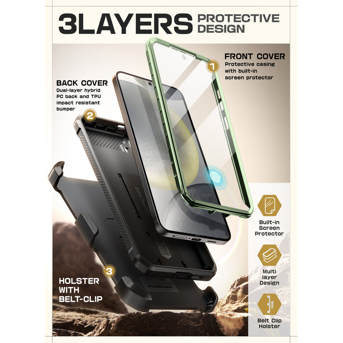 Galaxy S25 Plus Unicorn Beetle PRO Rugged Case-Dark Green