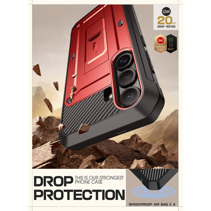 Galaxy S25 Plus Unicorn Beetle PRO Rugged Case-Metallic Red