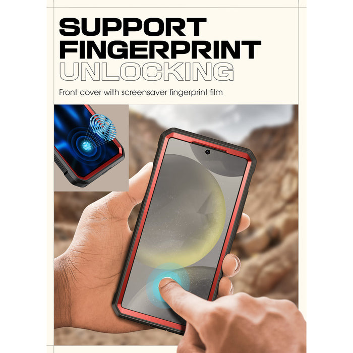 Galaxy S25 Plus Unicorn Beetle PRO Rugged Case-Metallic Red