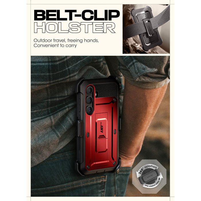 Galaxy S25 Plus Unicorn Beetle PRO Rugged Case-Metallic Red