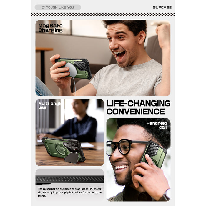 Galaxy S25 Ultra Unicorn Beetle MAG XT Bumper Case -Dark Green