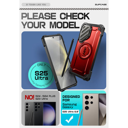 Galaxy S25 Ultra Unicorn Beetle MAG XT Bumper Case -Metallic Red
