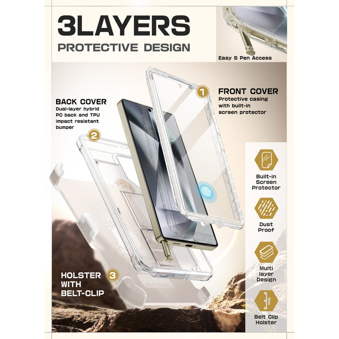 Galaxy S25 Ultra Unicorn Beetle PRO Rugged Case-Clear