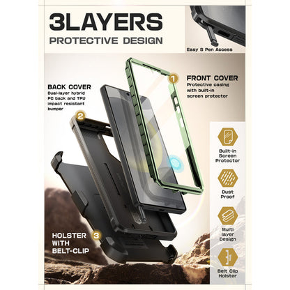 Galaxy S25 Ultra Unicorn Beetle PRO Rugged Case-Dark Green