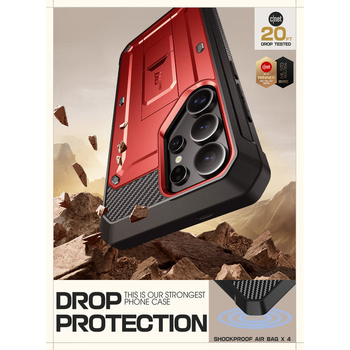 Galaxy S25 Ultra Unicorn Beetle PRO Rugged Case-Metallic Red