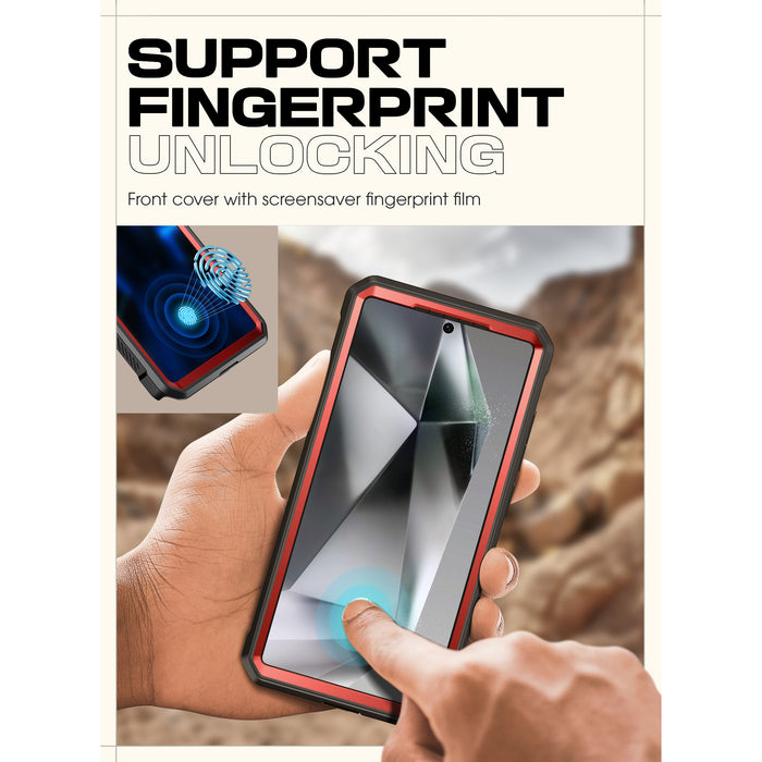 Galaxy S25 Ultra Unicorn Beetle PRO Rugged Case-Metallic Red