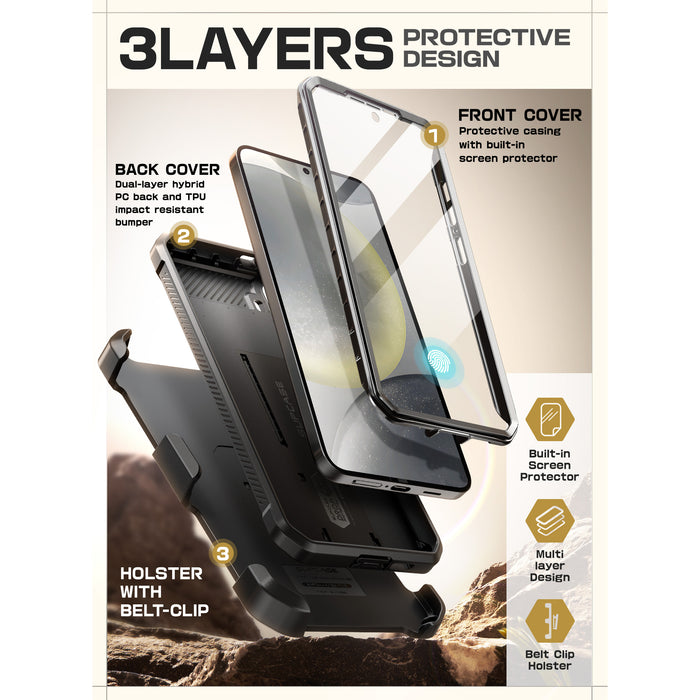 Galaxy S25 Unicorn Beetle PRO Rugged Case-Black