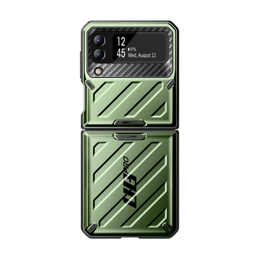 Galaxy Z Flip4 Unicorn Beetle PRO Rugged Case with Belt Clip-Dark Green