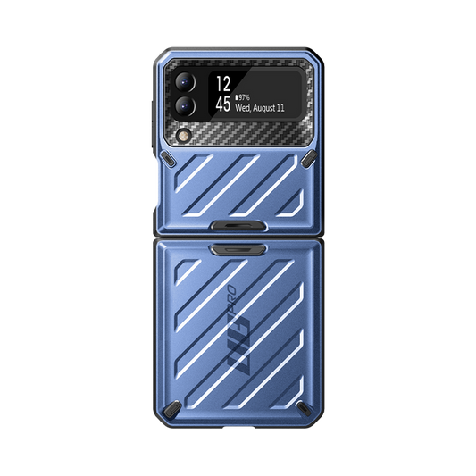 Galaxy Z Flip4 Unicorn Beetle PRO Rugged Case with Belt Clip-Metallic Blue