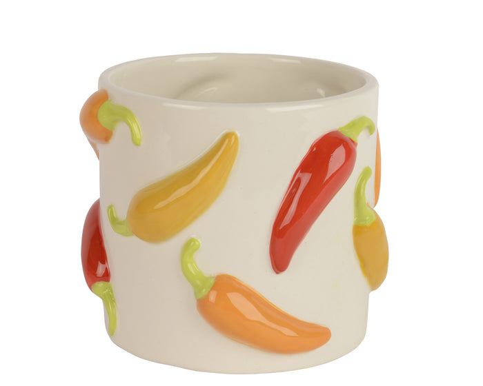 Glazed Planter - Chillis