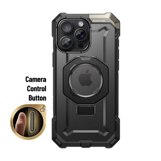 iPhone 16 Pro 6.3 inch UB Grip MagSafe Camera Control Button Phone Case-Black