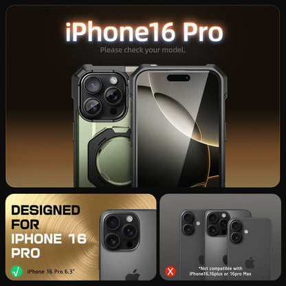 iPhone 16 Pro 6.3 inch UB Grip MagSafe Camera Control Button Phone Case-Dark Green