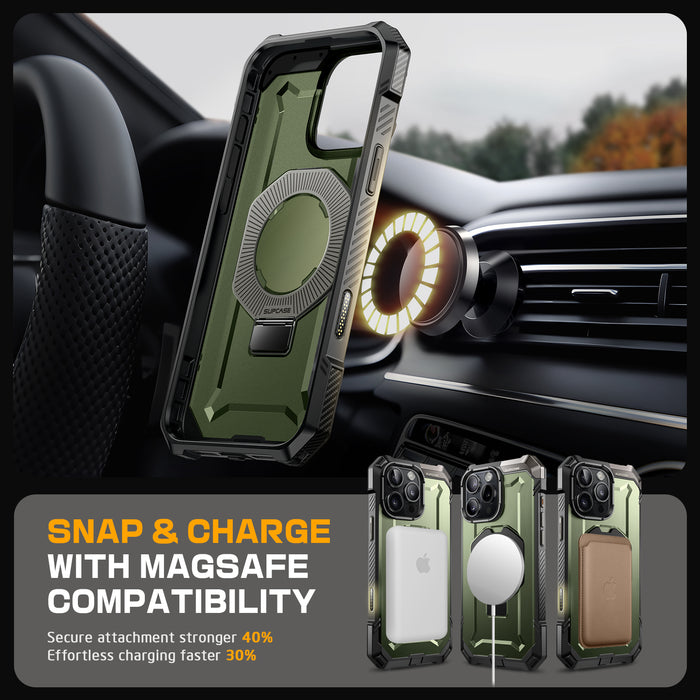 iPhone 16 Pro 6.3 inch UB Grip MagSafe Camera Control Button Phone Case-Dark Green