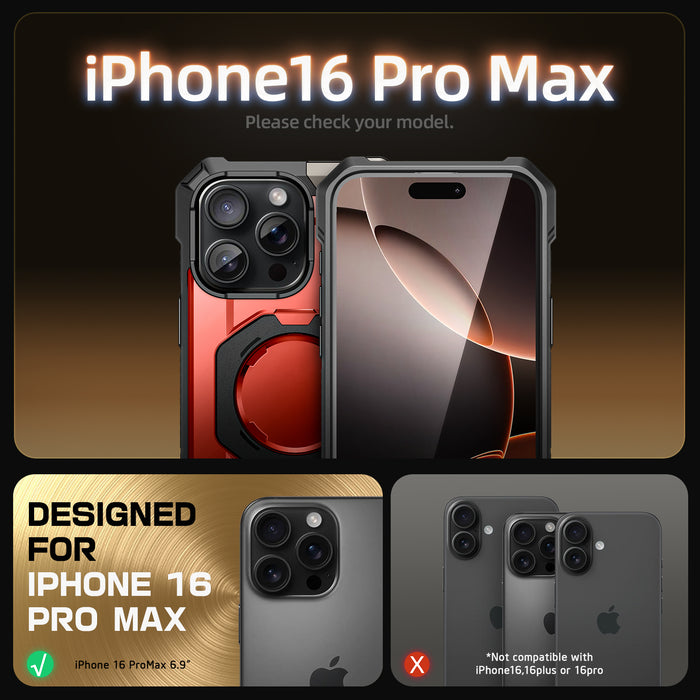 iPhone 16 Pro 6.3 inch UB Grip MagSafe Camera Control Button Phone Case-Metallic Red