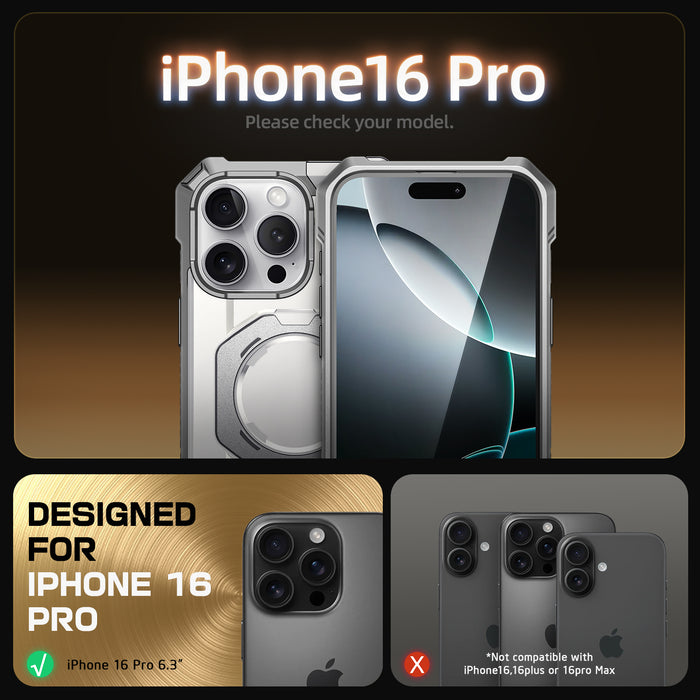 iPhone 16 Pro 6.3 inch UB Grip MagSafe Camera Control Button Phone Case-White
