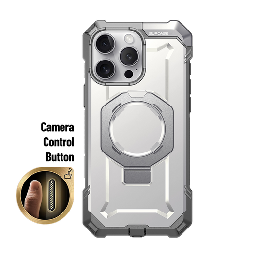 iPhone 16 Pro Max 6.9 inch UB Grip MagSafe Camera Control Button Phone Case-White
