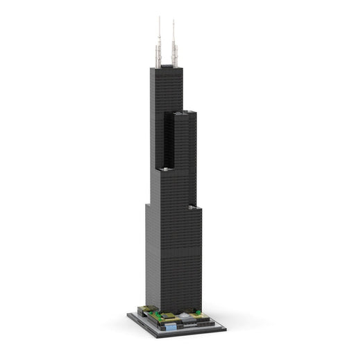 MOC - 127024 Willis Tower 1:800 Scale Klemmbausteine - LesDiy - Klemmbausteine