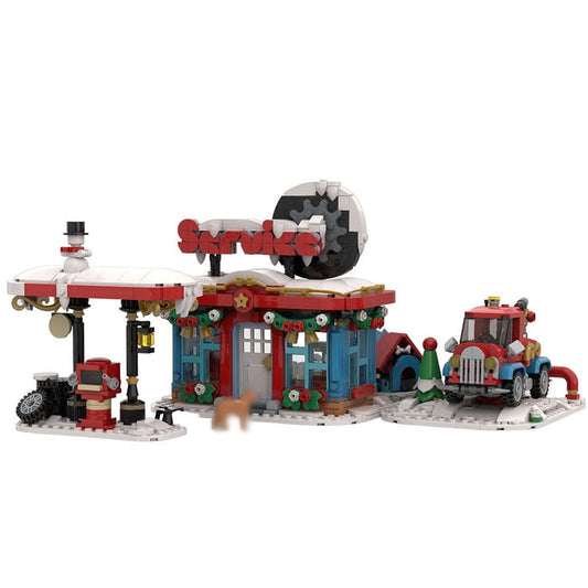 MOC - 157054 Little Winter Service Station Klemmbausteine - LesDiy - Klemmbausteine