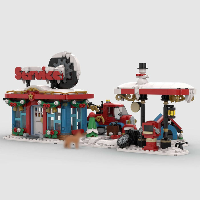 MOC - 157054 Little Winter Service Station Klemmbausteine - LesDiy - Klemmbausteine