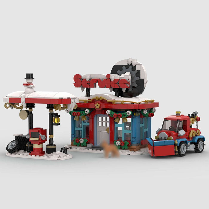 MOC - 157054 Little Winter Service Station Klemmbausteine - LesDiy - Klemmbausteine