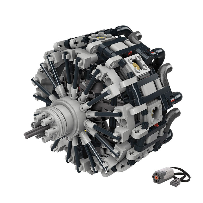 MOC - 158931 9 Cylinder Radial Engine Klemmbausteine - LesDiy - Klemmbausteine