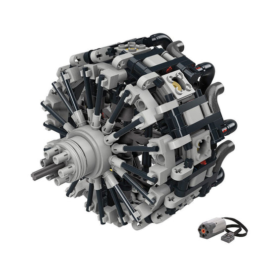 MOC - 158931 9 Cylinder Radial Engine Klemmbausteine - LesDiy - Klemmbausteine