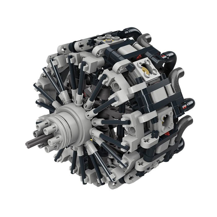 MOC - 158931 9 Cylinder Radial Engine Klemmbausteine - LesDiy - Klemmbausteine