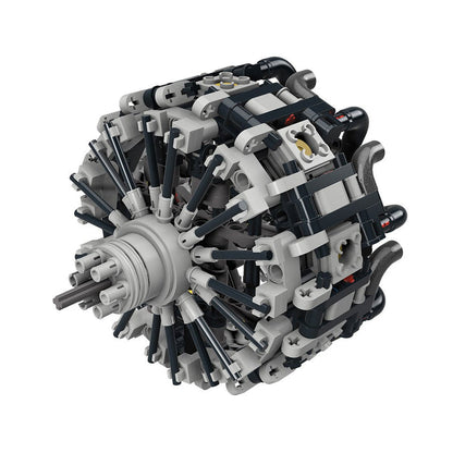 MOC - 158931 9 Cylinder Radial Engine Klemmbausteine - LesDiy - Klemmbausteine