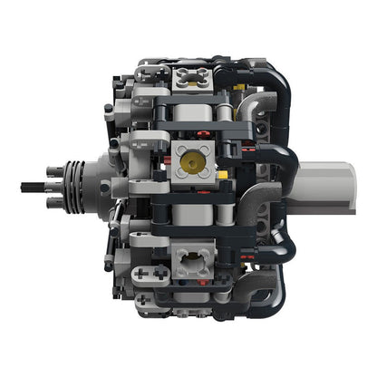 MOC - 158931 9 Cylinder Radial Engine Klemmbausteine - LesDiy - Klemmbausteine