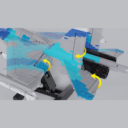 MOC - 170244 Sukhoi Su - 27 Klemmbausteine - LesDiy - Klemmbausteine