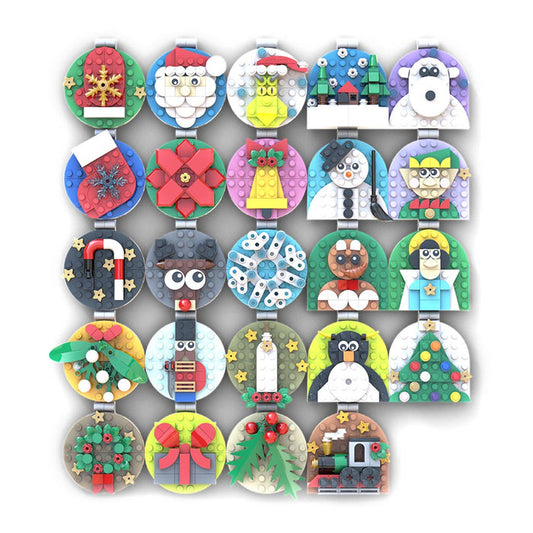 MOC - 202061 Advent Calendar of Christmas Ornaments Klemmbausteine - LesDiy - Klemmbausteine